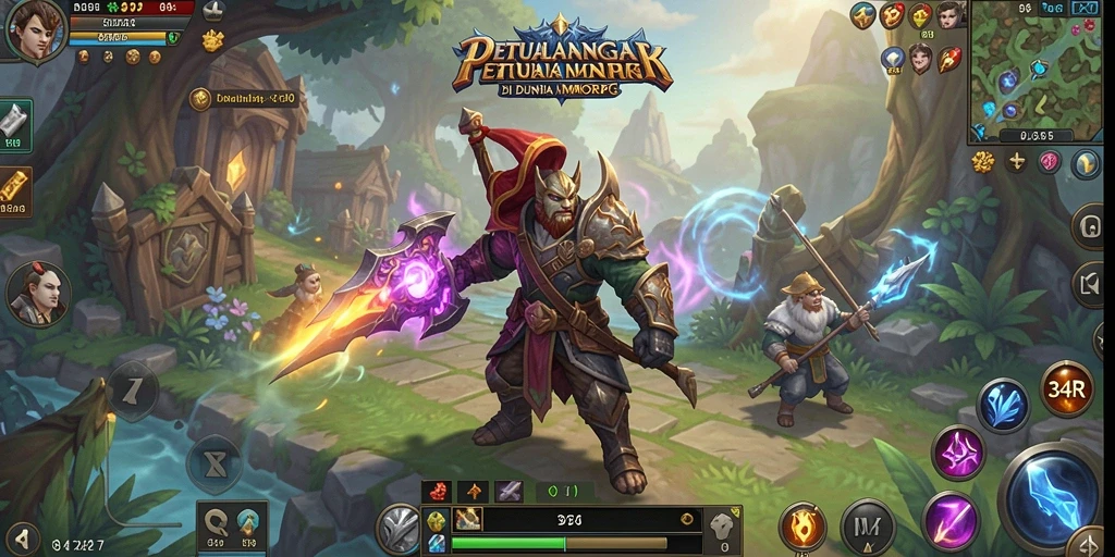 Tampilan gameplay <strong>34R</strong> yang menakjubkan dalam dunia MMORPG.