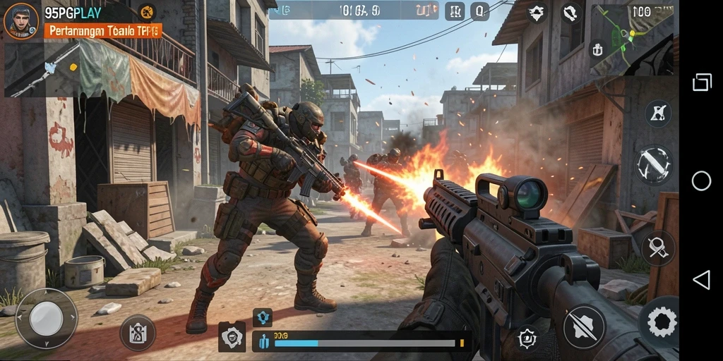 Tampilan gameplay mendebarkan dari 95PGPLAY dengan aksi intens.