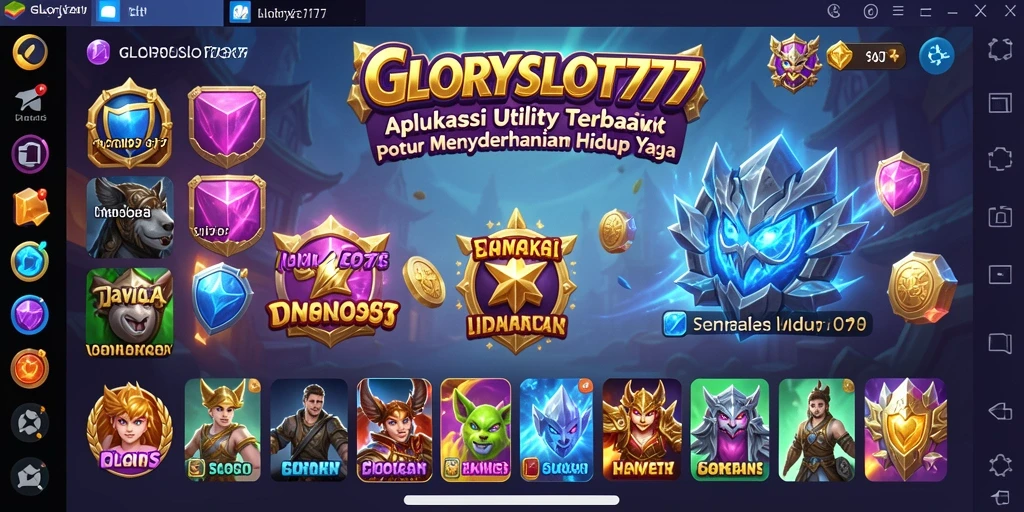 Tampilan antarmuka pengguna GLORYSLOT777 yang intuitif dan menarik.