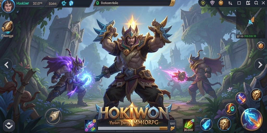 Tampilan gameplay seru dan grafis menawan di HOKIWON.