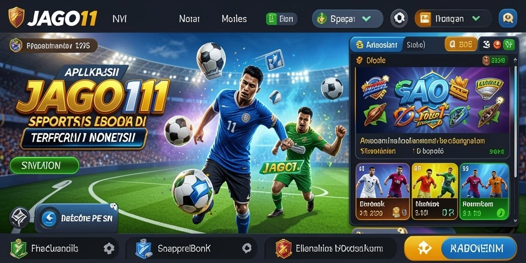 Screenshot gameplay JAGO11 menampilkan interaksi taruhan olahraga yang menarik.