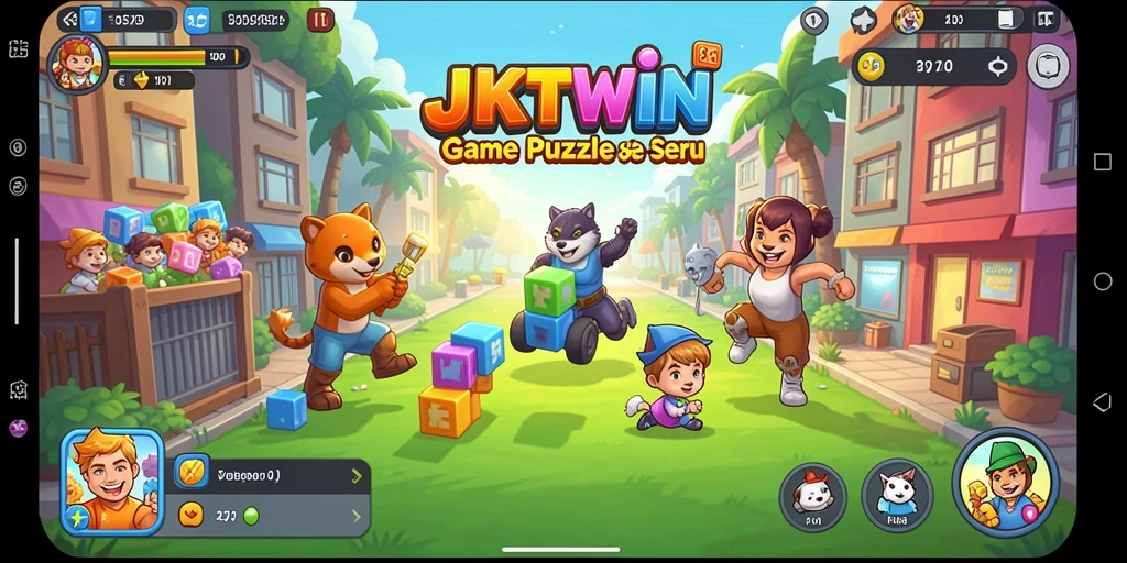 Tampilan gameplay menantang di JKTWIN dengan puzzle menarik.