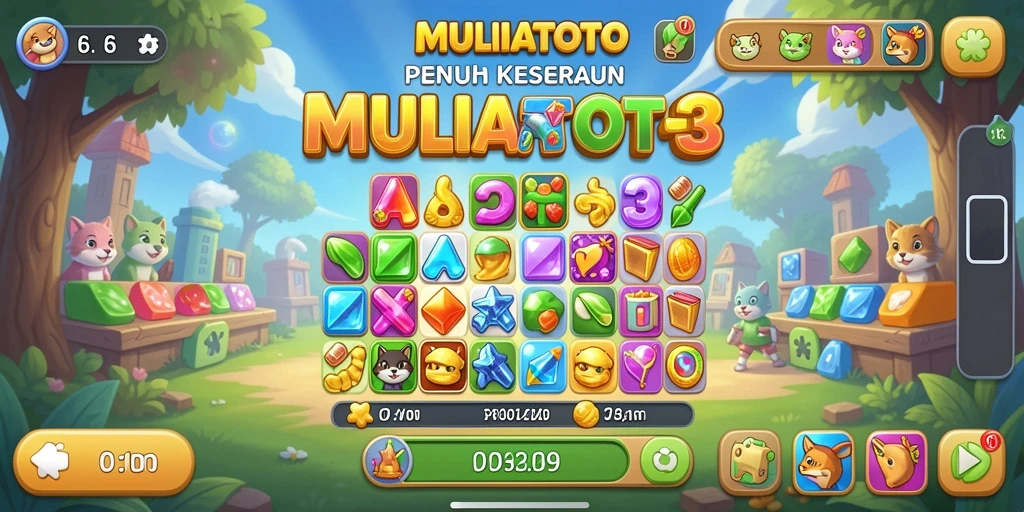 Gameplay <strong>MULIATOTO</strong> yang seru dengan kombinasi permata.