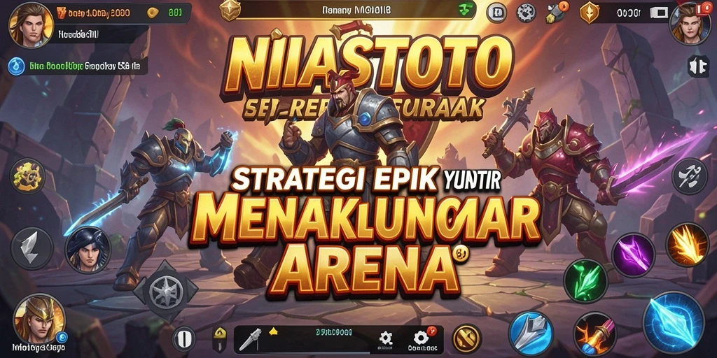 Screenshot gameplay NIASTOTO yang menunjukkan pertempuran strategis yang intens.