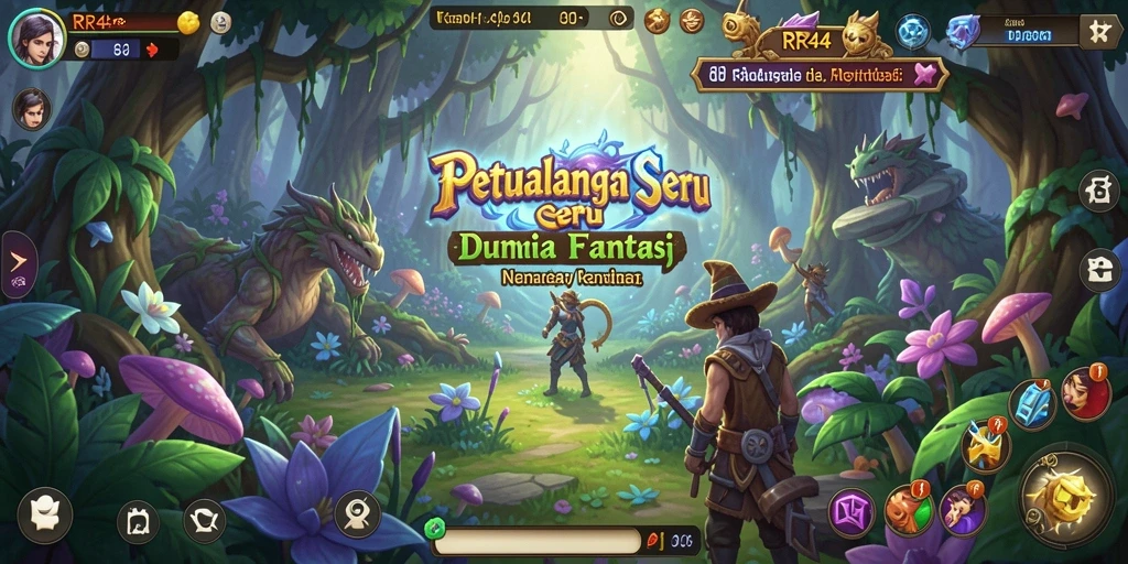 Screenshot utama RR44 menampilkan aksi petualangan mendebarkan.