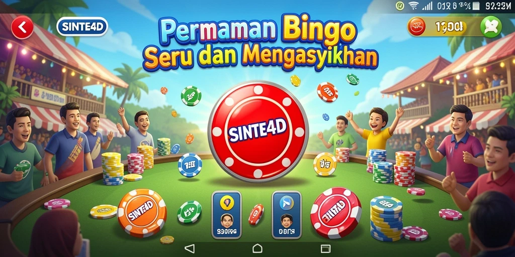 Tampilan gameplay mengasyikkan dari SINTE4D pada permainan Bingo.
