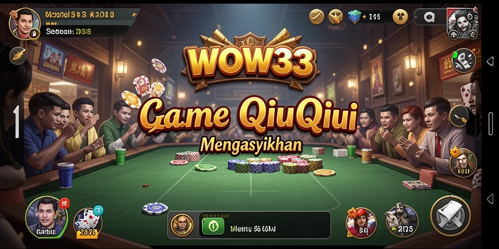 Screenshot gameplay QiuQiu yang seru dan kompetitif.